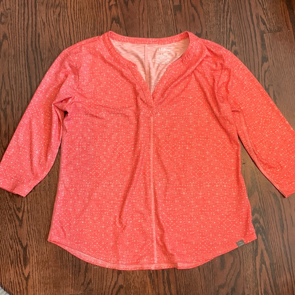 LL Bean Streamside Tee 3/4 sleeves like new - worn once